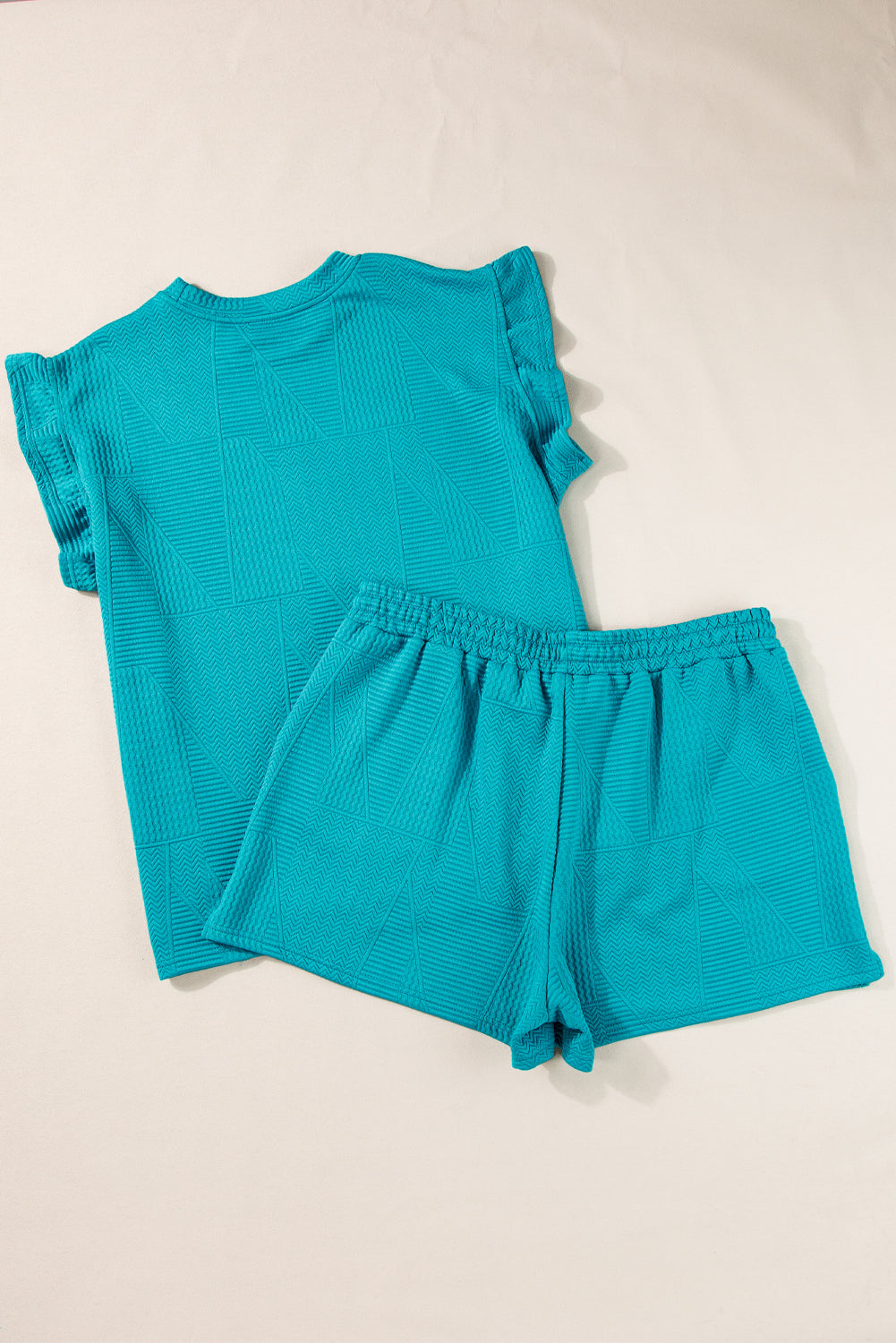 Threaded Pear Allie Textured Ruffle Lounge Set