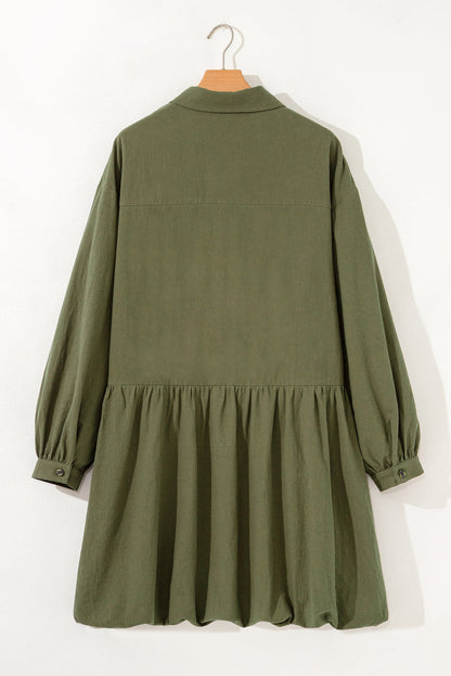 Threaded Pear Catherine Ruffle Hem Mini PLUS Dress