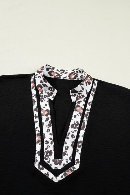 Threaded Pear Keziah Sleeve Patchwork Trim Blouse