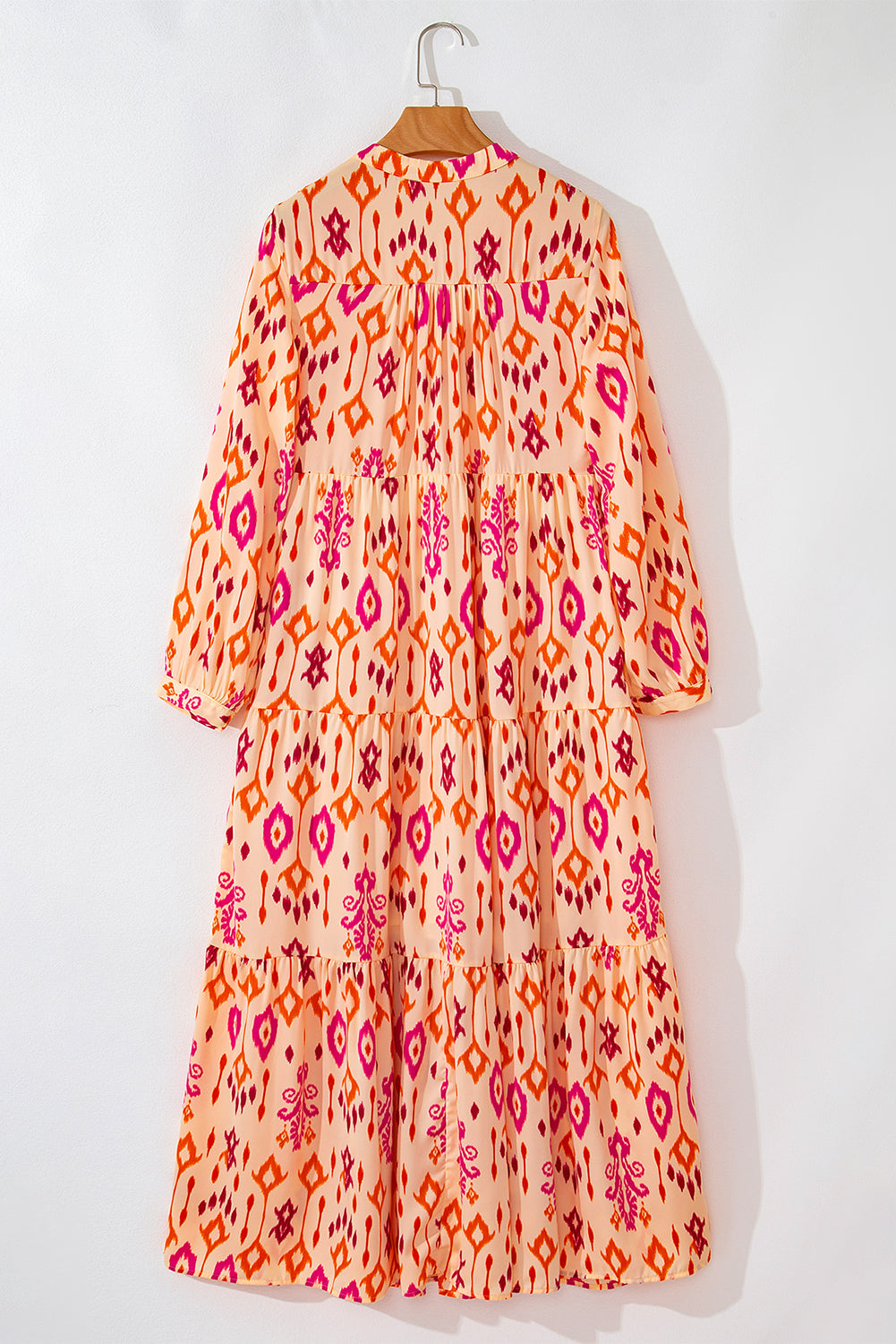 Threaded Pear Marjorie Geometric Printed Maxi Dress