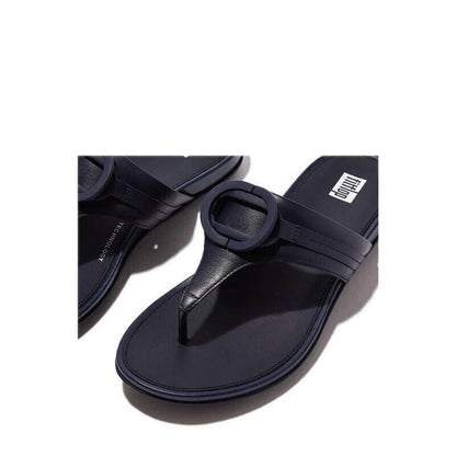 FitFlop Gracie Thong Circlet Toe Post Women's Sandals — Navy Leather