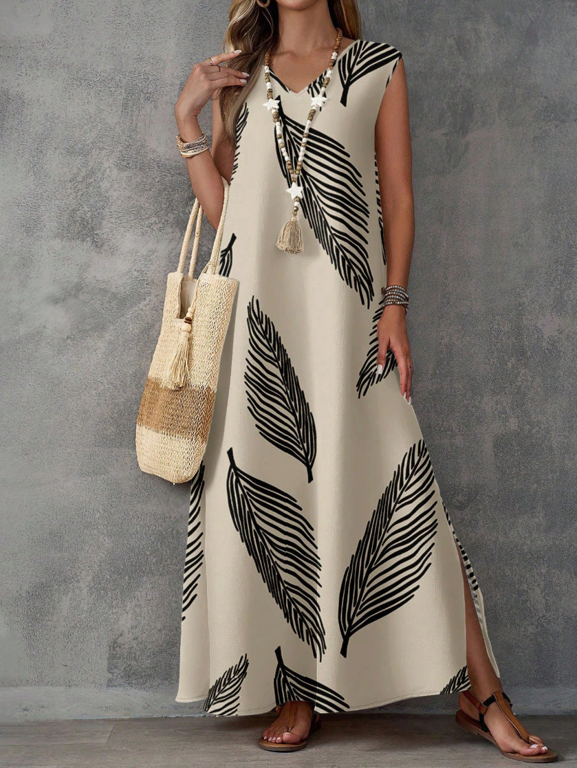 high waist sleeveless maxi dress High Neck Sleeveless Maxi Dress, Orange Brown, Size 2