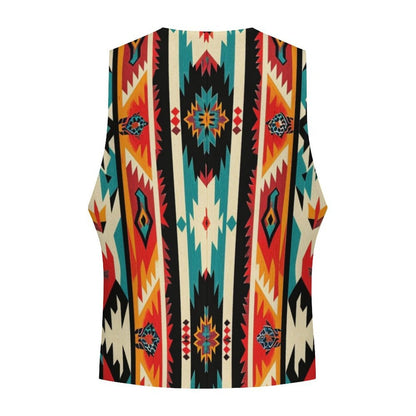 Baha Ranch Southwestern Aztec Men's Sleeveless Suit Vest