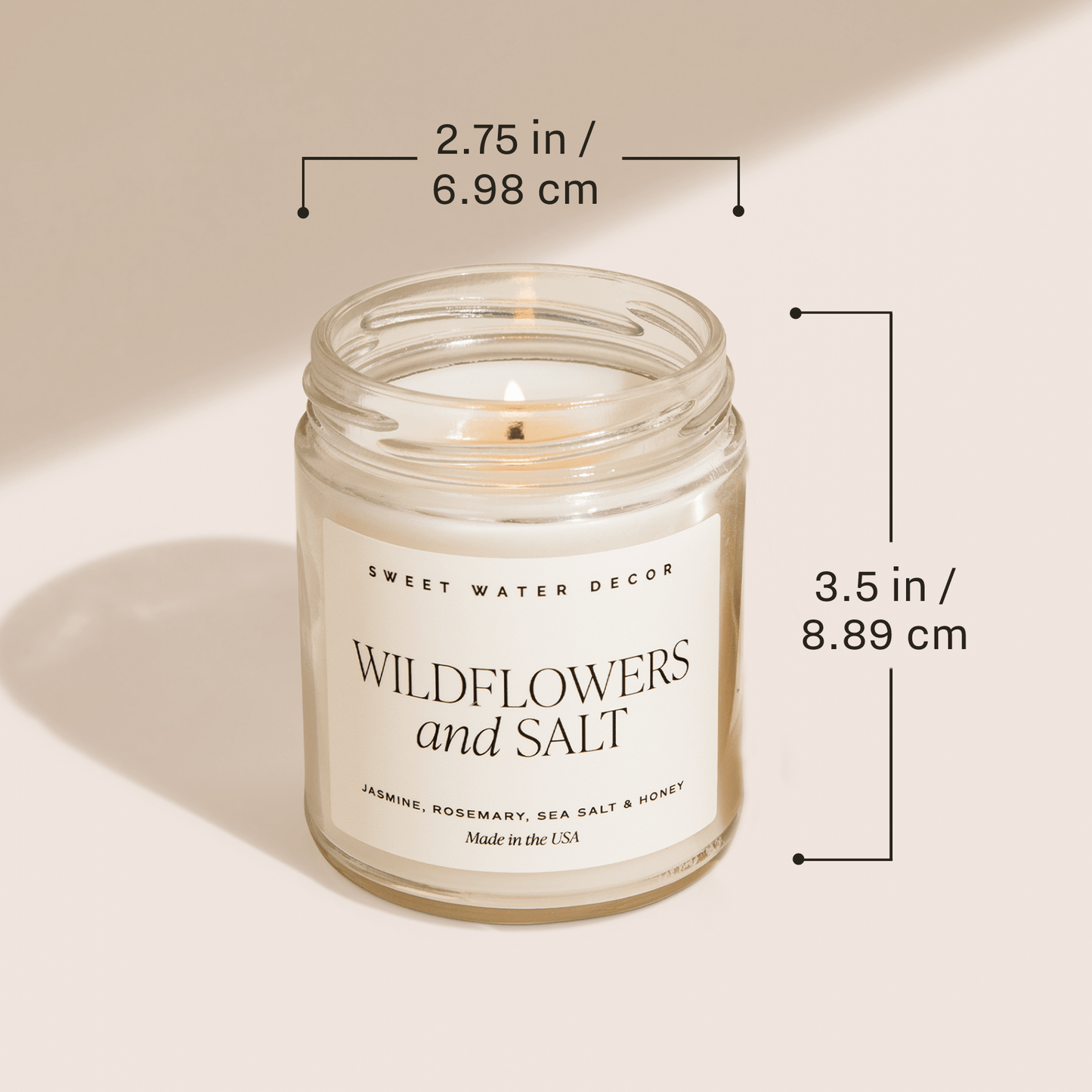 Palo Santo Patchouli Soy Candle - Clear Patterned Jar - 9 oz