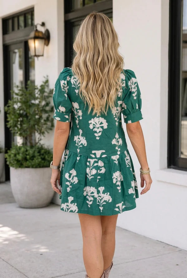 Threaded Pear Maria Floral Mini Dress