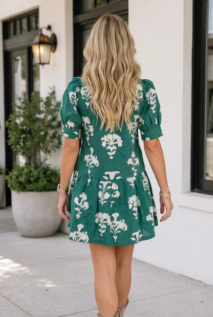 Threaded Pear Maria Floral Mini Dress