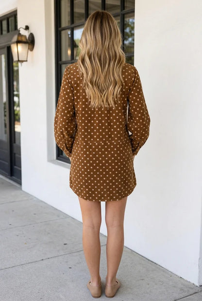 Threaded Pear Zuri Long Sleeve Shift Dress