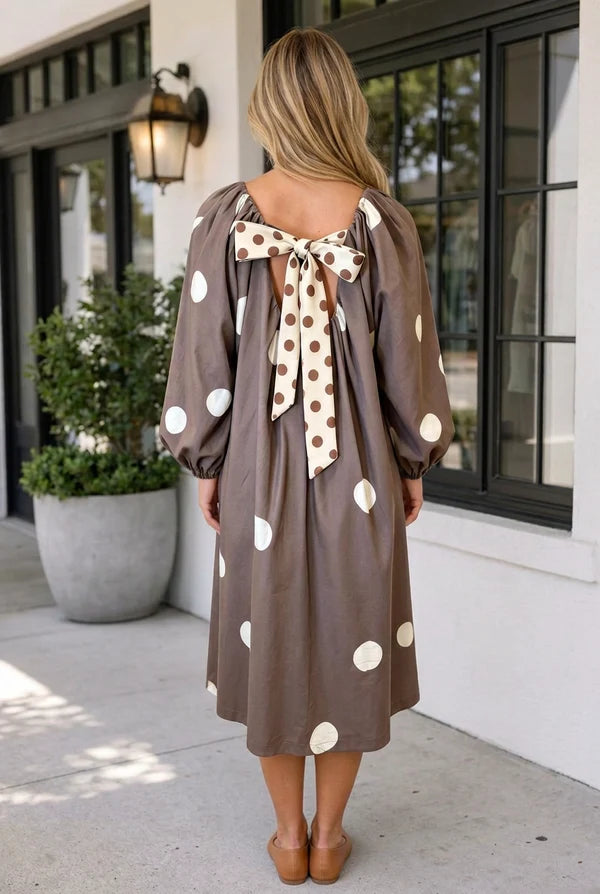 Threaded Pear Danah Long Sleeve Midi Dress