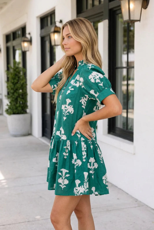 Threaded Pear Maria Floral Mini Dress