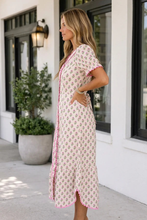 Threaded Pear Kinslee Sleeve Long Dress