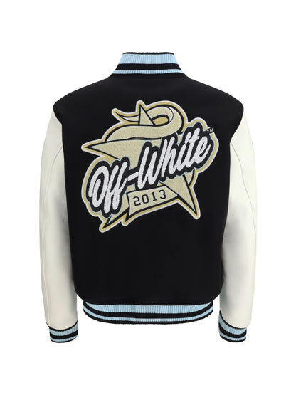 Jacket Varsity Star Logo Black