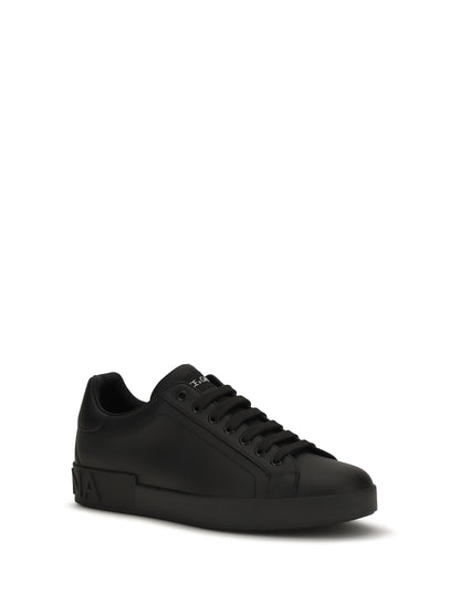 Sneakers Portofino Black Nappa Leather