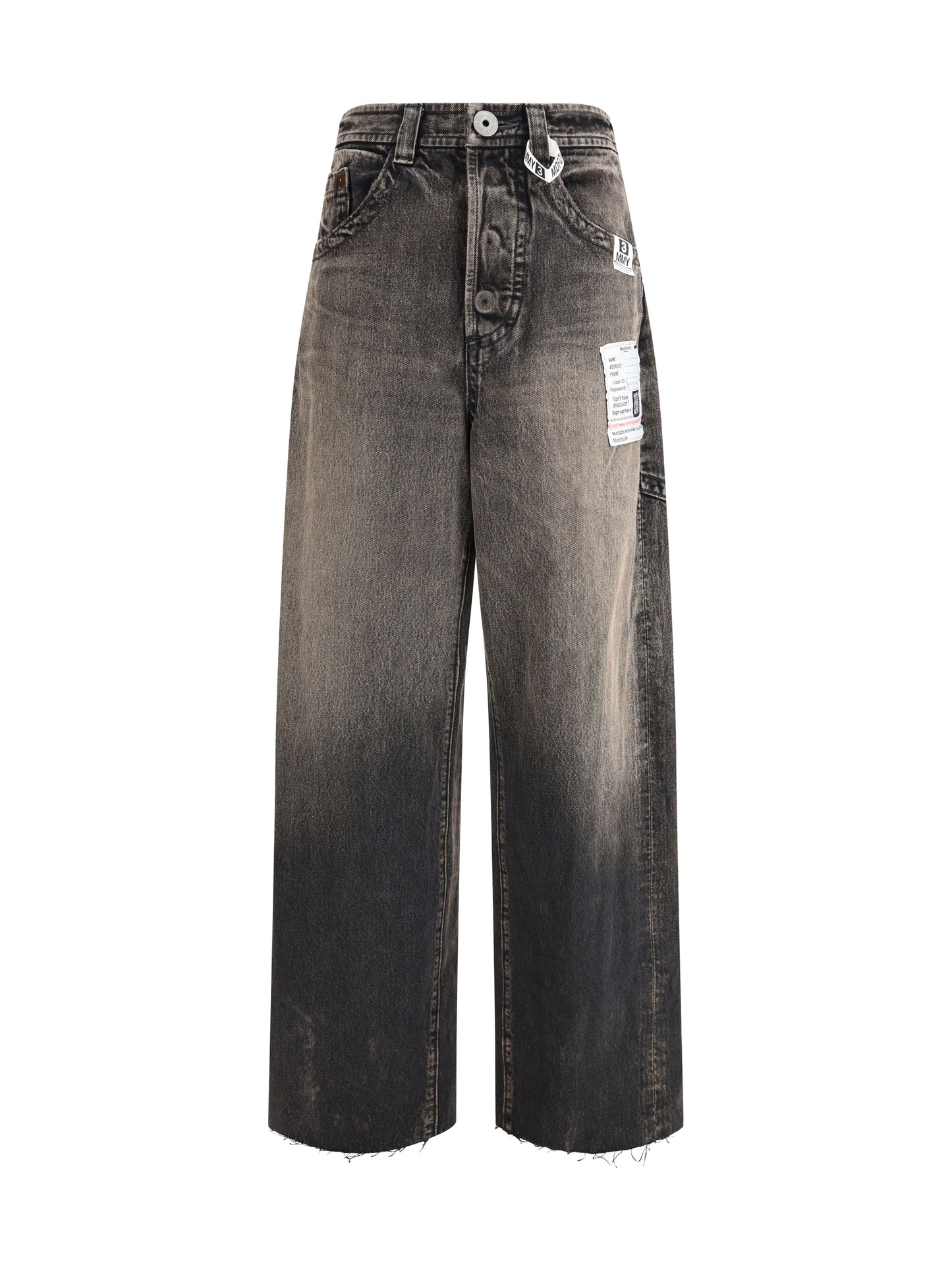 Wide Denim Jeans 'Amateur Sewn Like' Black