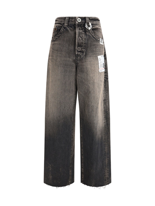 Wide Denim Jeans 'Amateur Sewn Like' Black