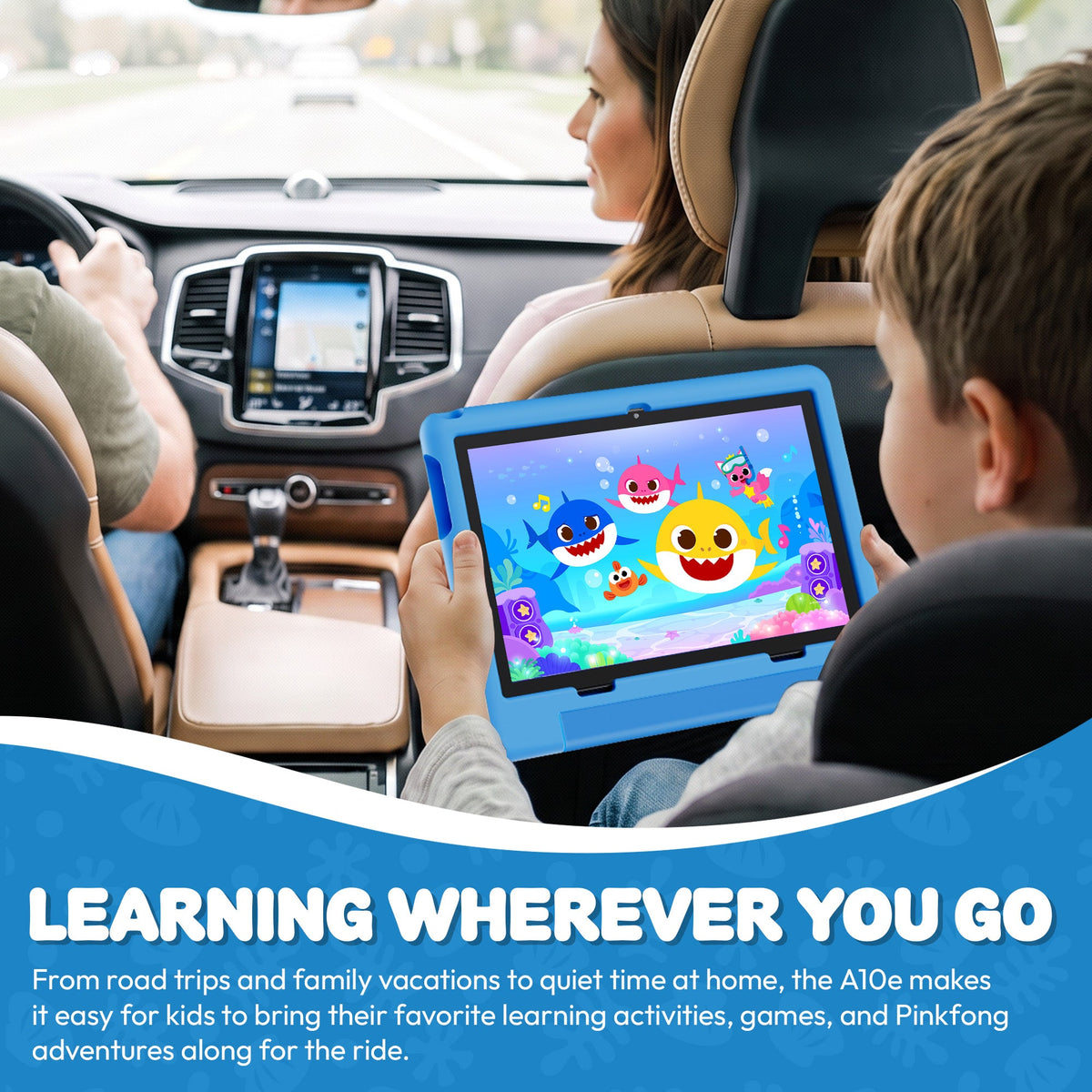 Pinkfong Baby Shark A10e 10” Kids Tablet by Contixo | Android 16, 32GB