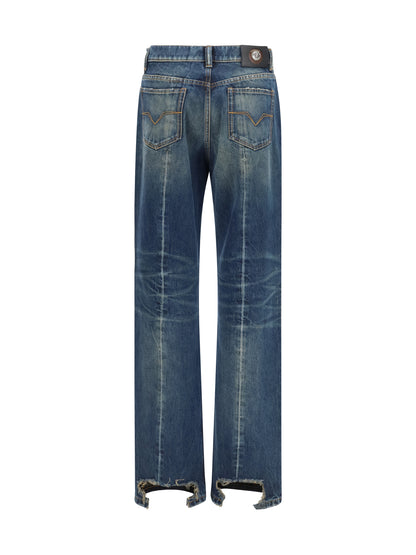 Denim Jeans Straight-Leg Dirty Blue