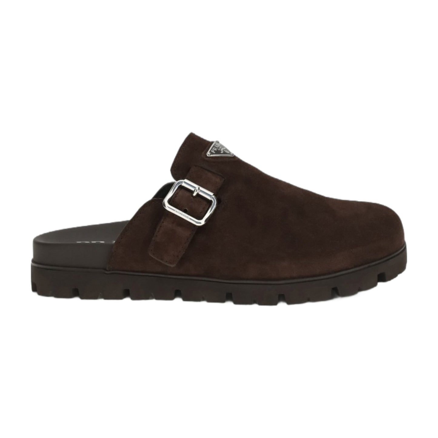 Suede Mules Dark Brown