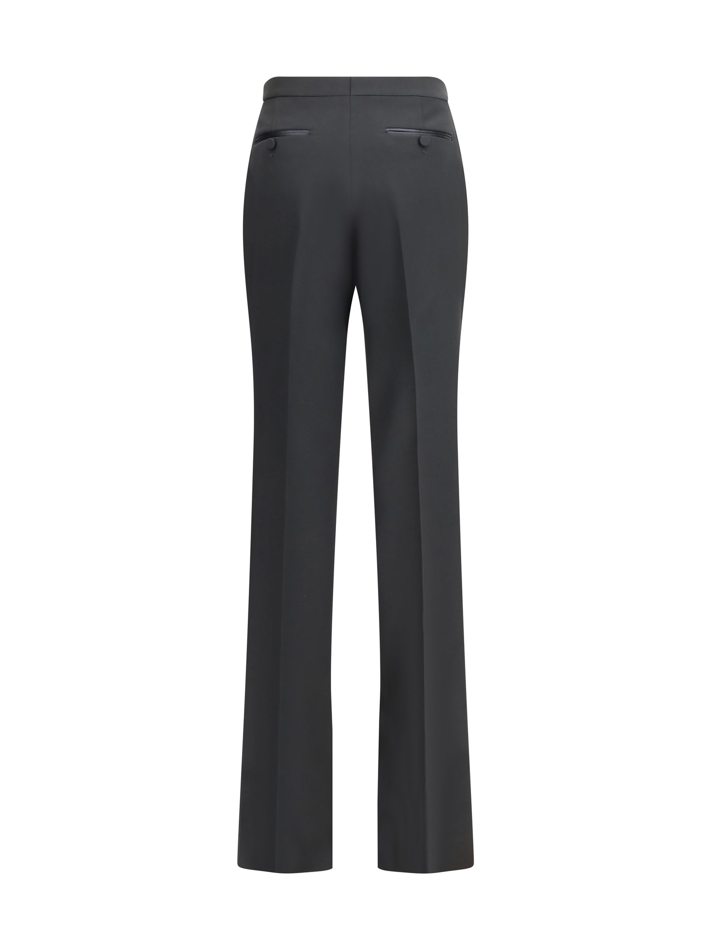 Tailored Straight-Leg Trousers Black/Deep Blue Navy