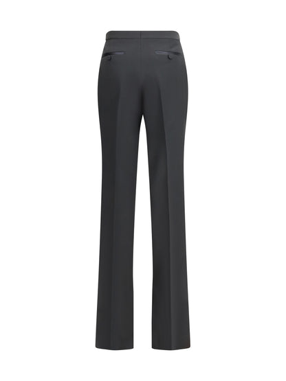 Tailored Straight-Leg Trousers Black/Deep Blue Navy