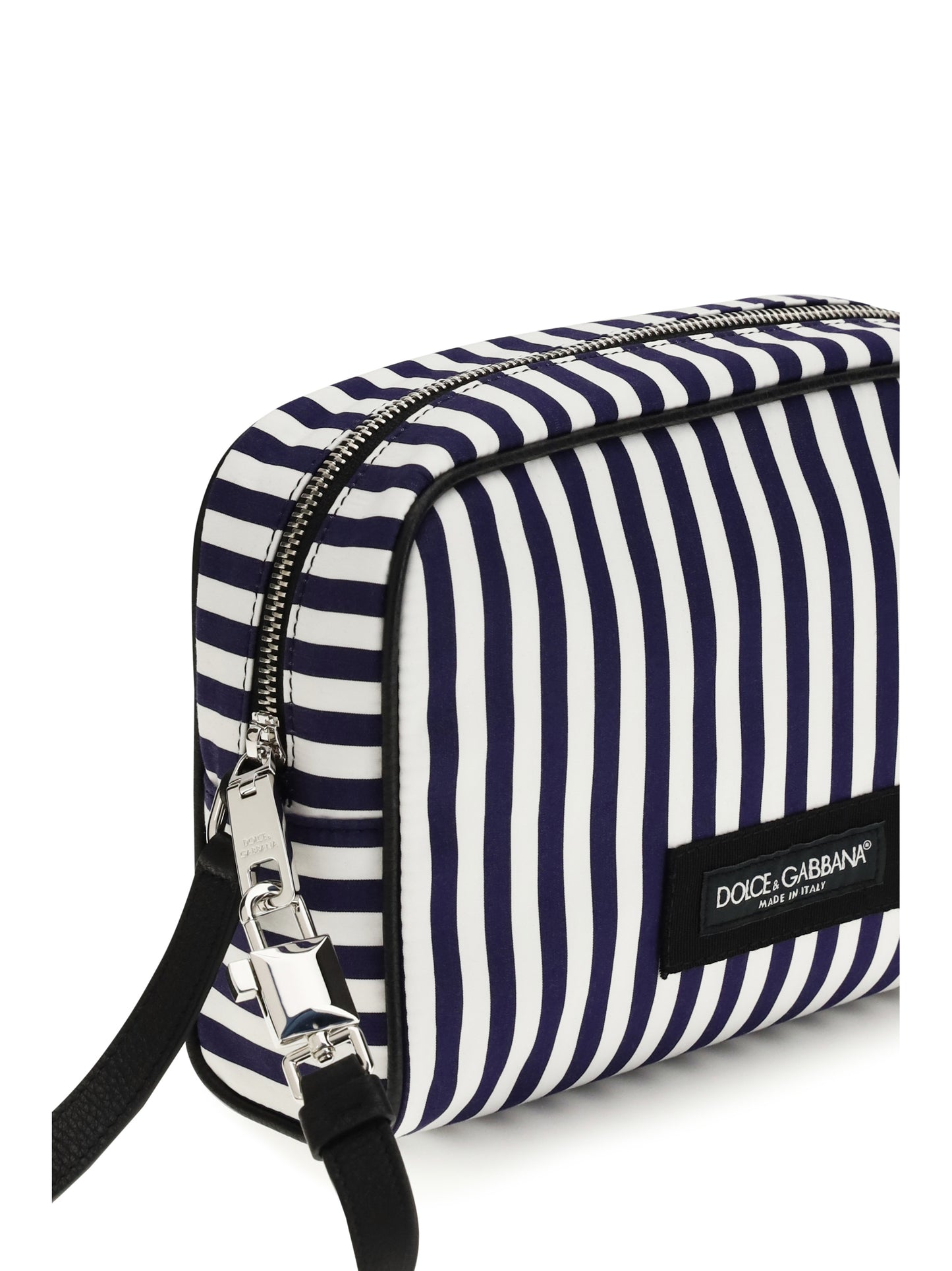 Handbag Striped Poplin White/Blue