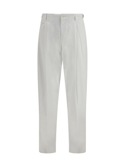 Pants Cotton Gabardine Optical White
