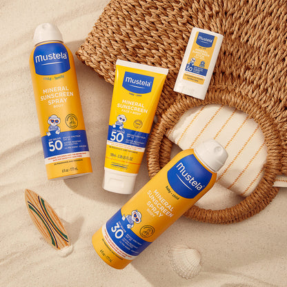 Mustela SPF50+ Sunscreen Lotion for Sensitive Skin - Water-Resistant, Natural Ingredients, Baby Friendly