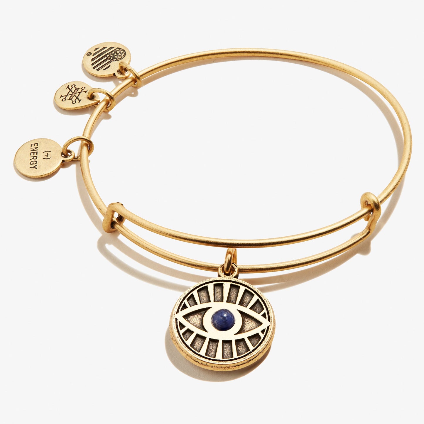 Evil Eye + Sodalite Charm Bangle