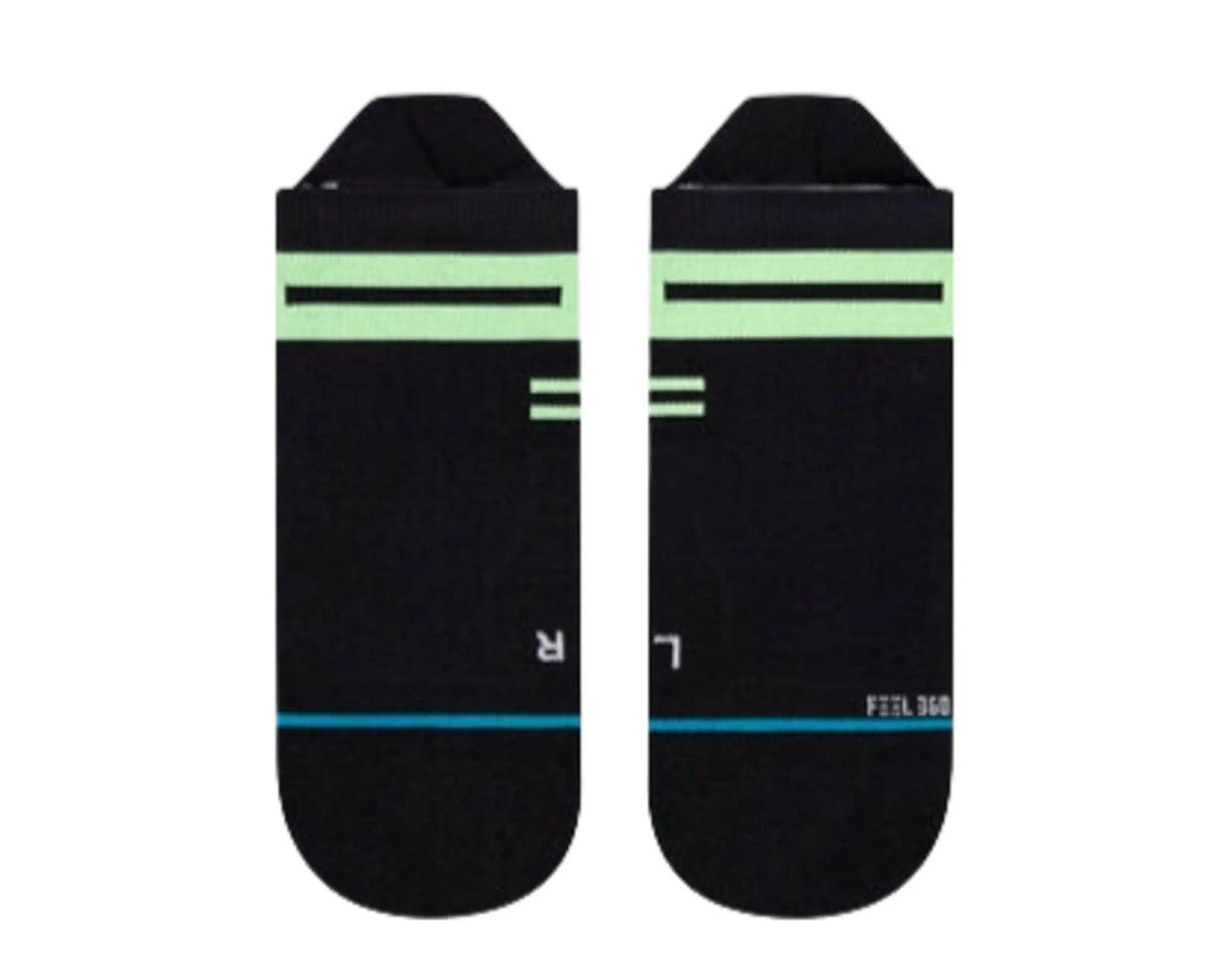 Stance Feel 360 Yield Tab Running Ankle Socks Black/Volt