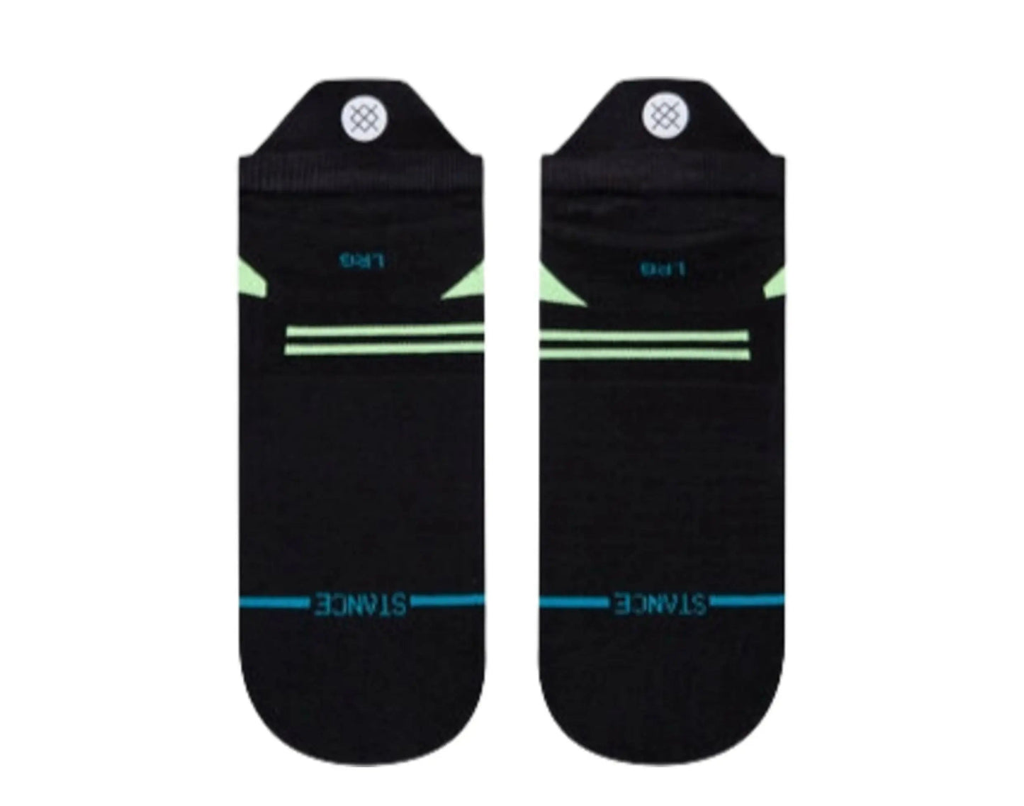 Stance Feel 360 Yield Tab Running Ankle Socks Black/Volt