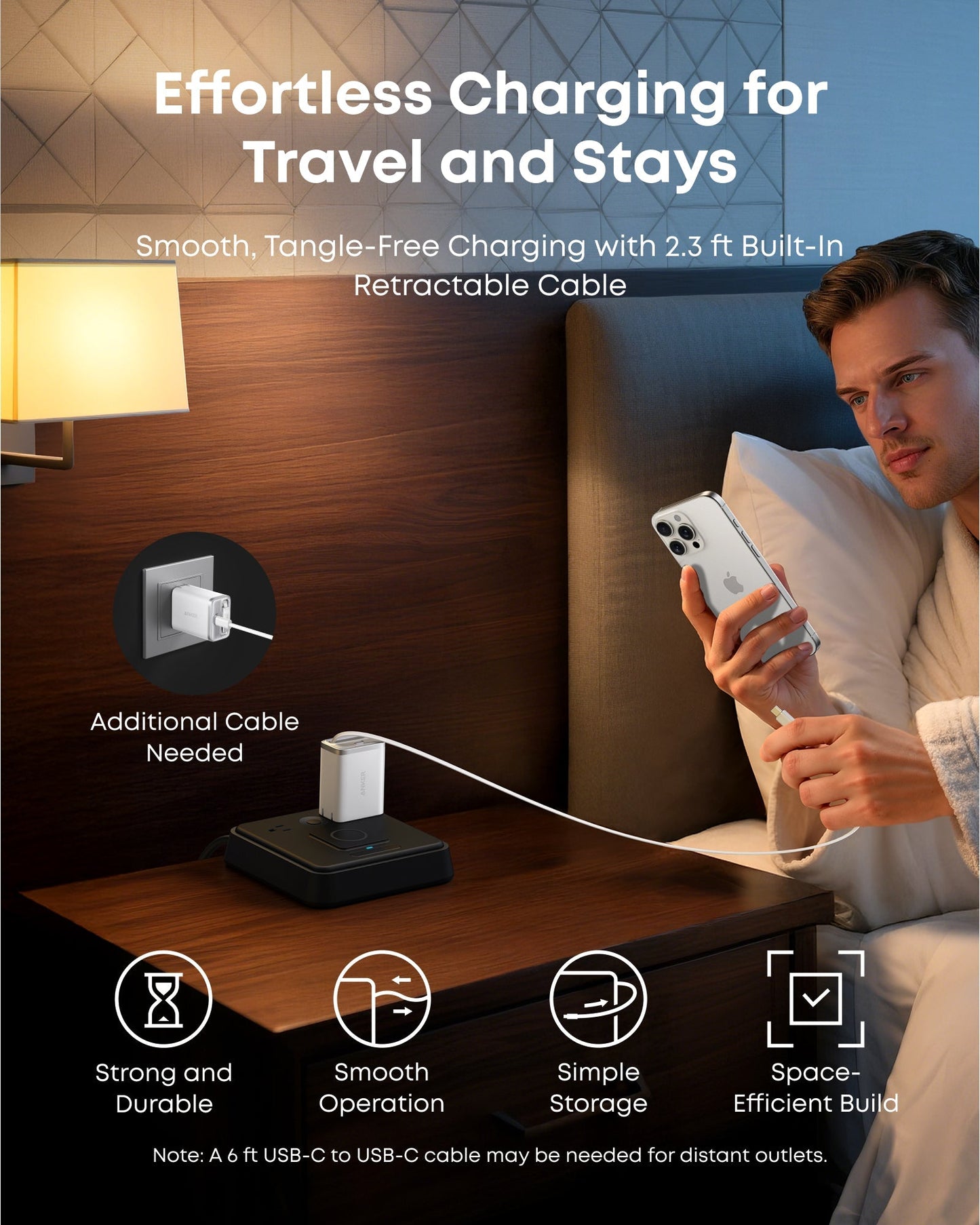 Anker Nano Charger (35W, Built-In Retractable USB-C Cable)