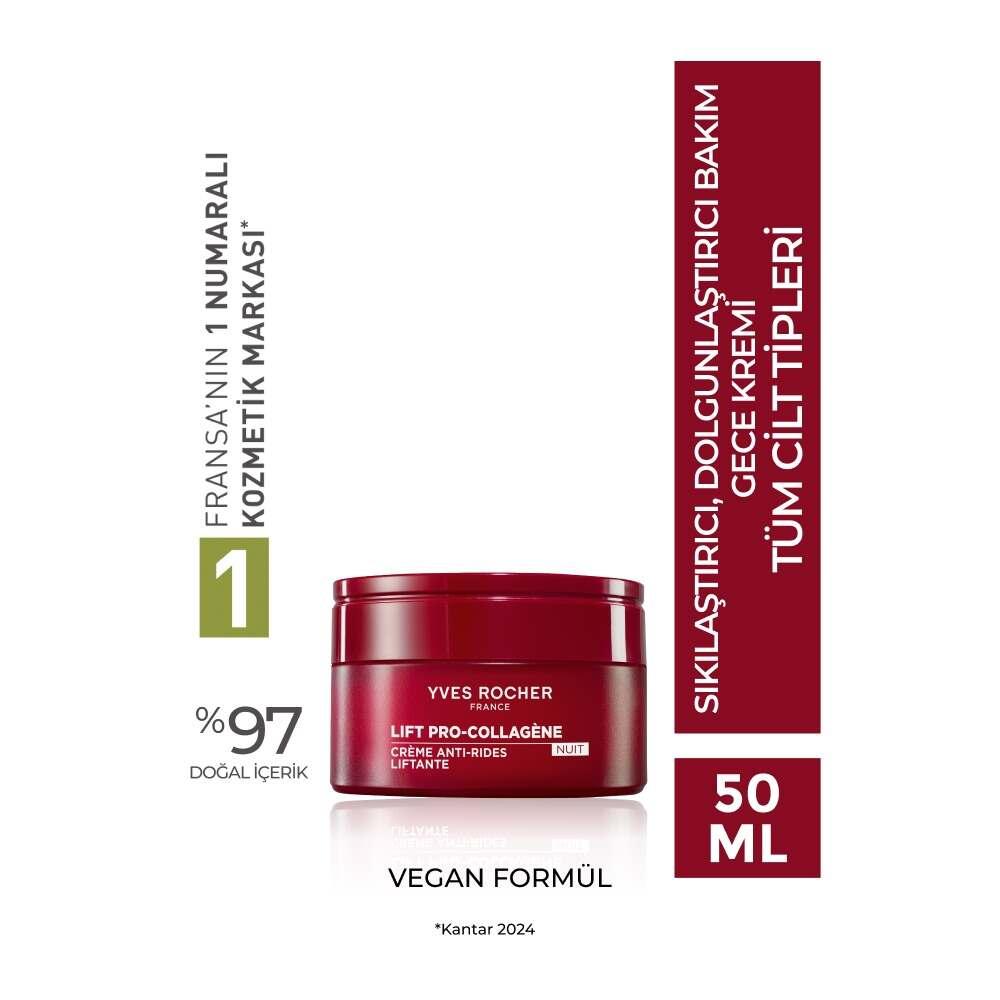 Lift Pro Collagene Anti-Aging Night Cream - Natural Skincare with Plant-Based Collagen & Hyaluronic Acid