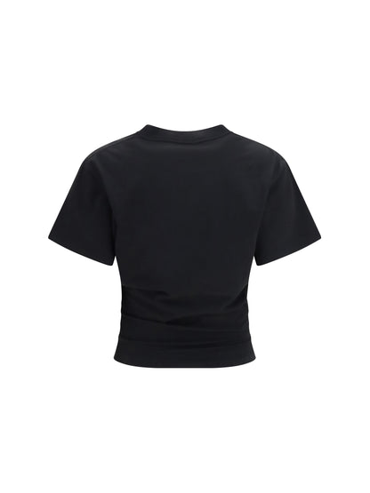 Cropped T-Shirt Vintage Holiday Black