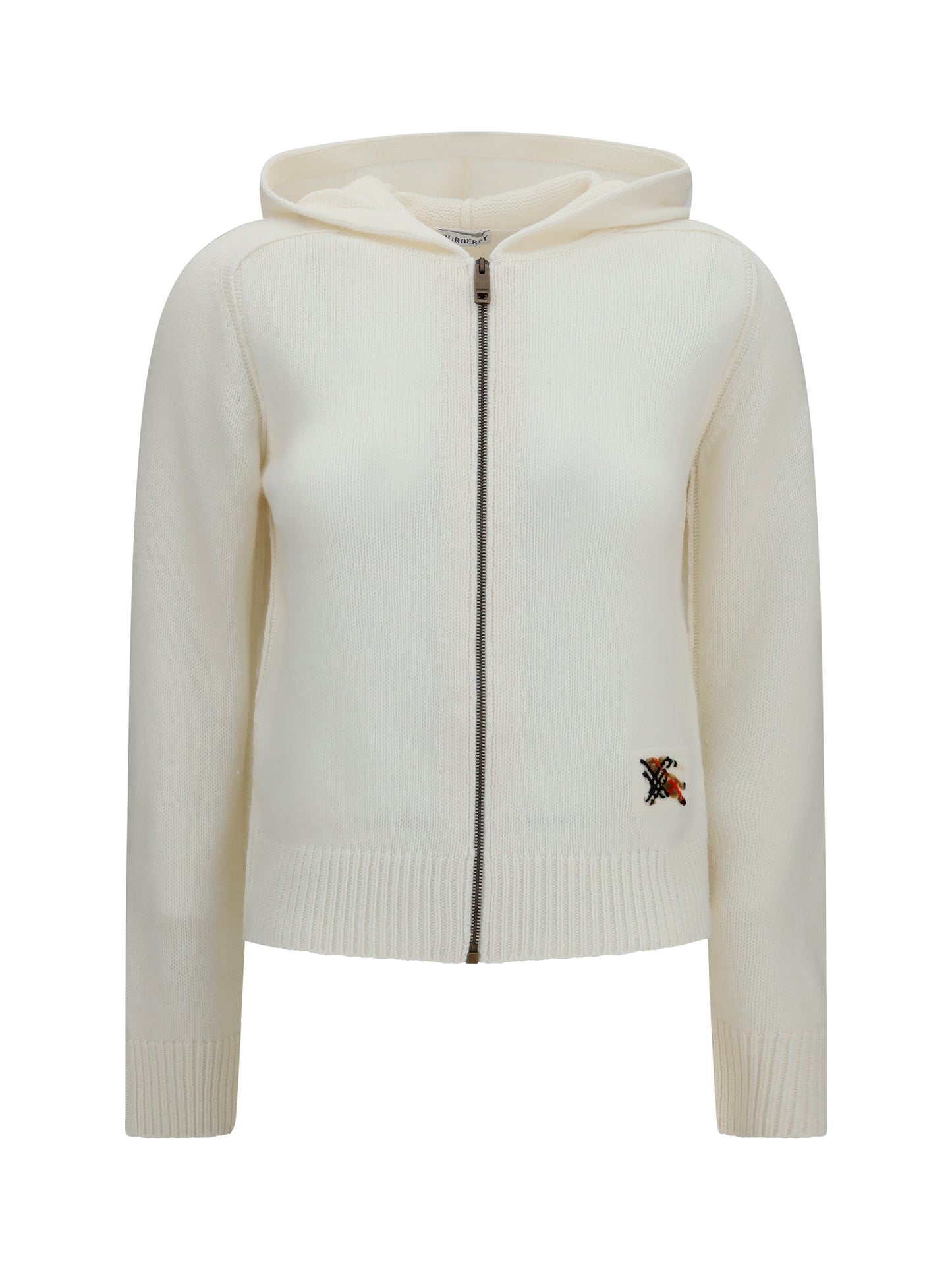 Cardigan Hooded Wool Ecru