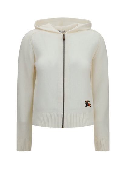 Cardigan Hooded Wool Ecru