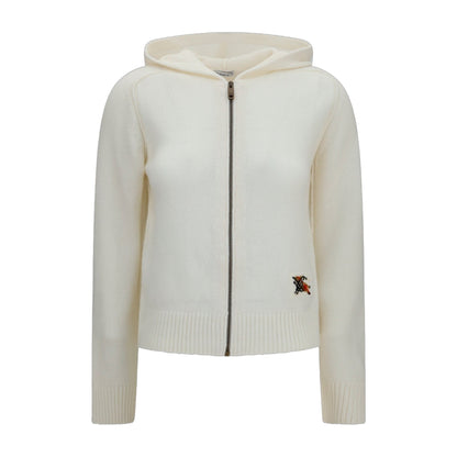Cardigan Hooded Wool Ecru