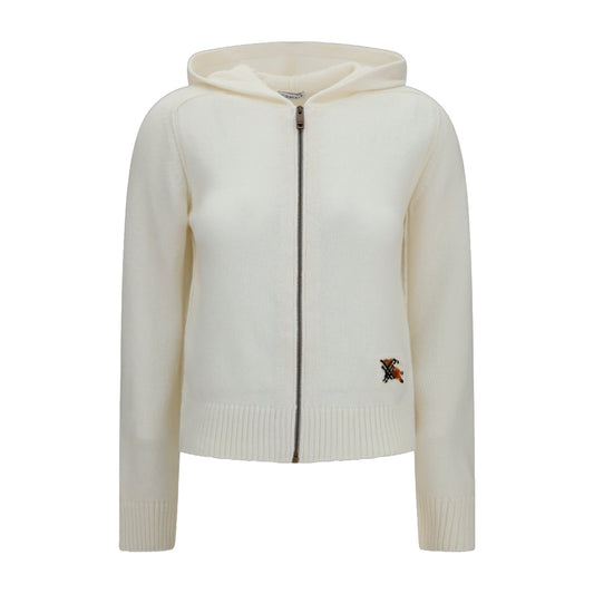 Cardigan Hooded Wool Ecru