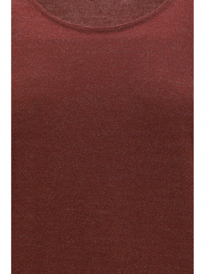 Luminous Knit Tank Top Red Bean
