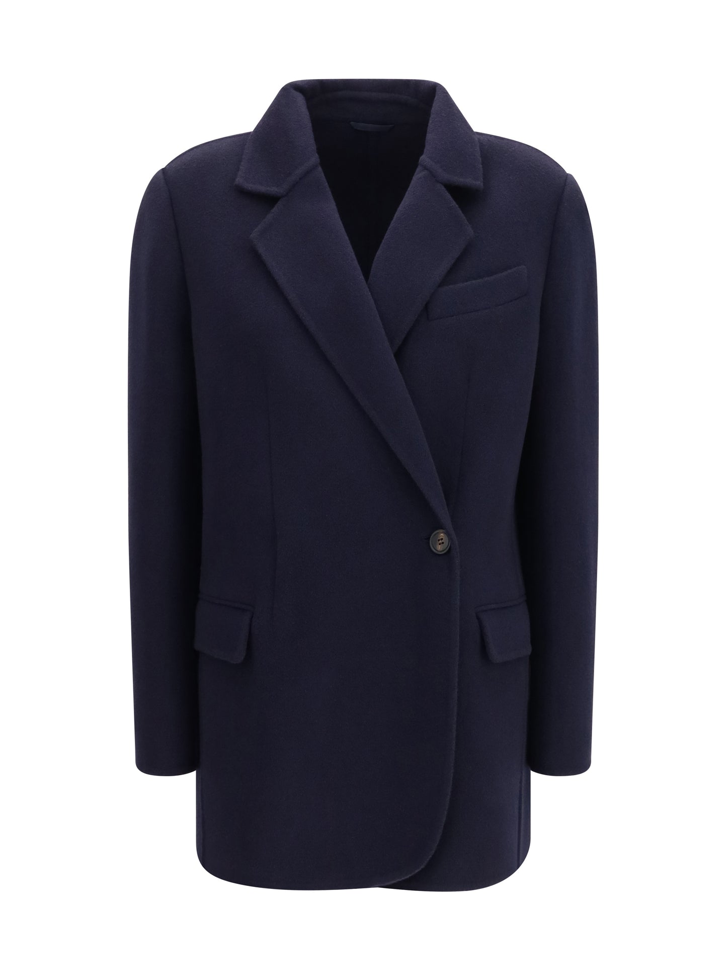 Jacket Single-Breasted Wool and Cashmere