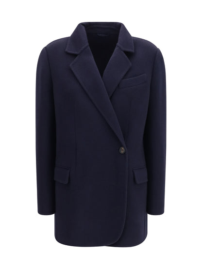 Jacket Single-Breasted Wool and Cashmere