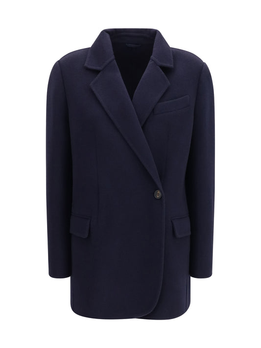Jacket Single-Breasted Wool and Cashmere