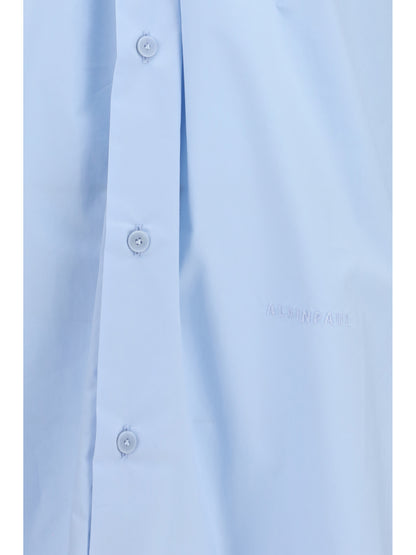Shirt With Elasticated Collar Blue