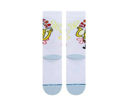 Stance x Sponge Bob Imagination Bob Crew Socks White