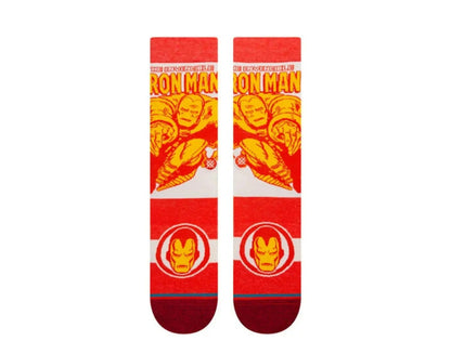 Stance Marvel Iron Man Marquee Crew Socks Red