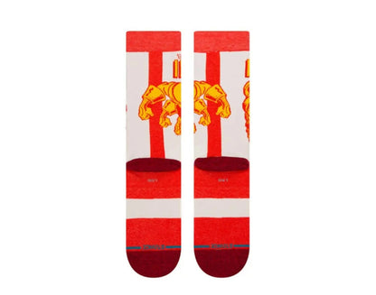Stance Marvel Iron Man Marquee Crew Socks Red