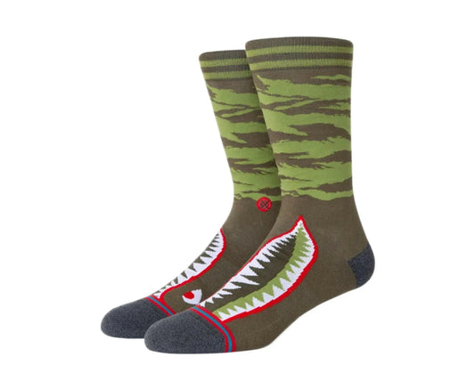 Stance Warbird Men Crew Socks Olive