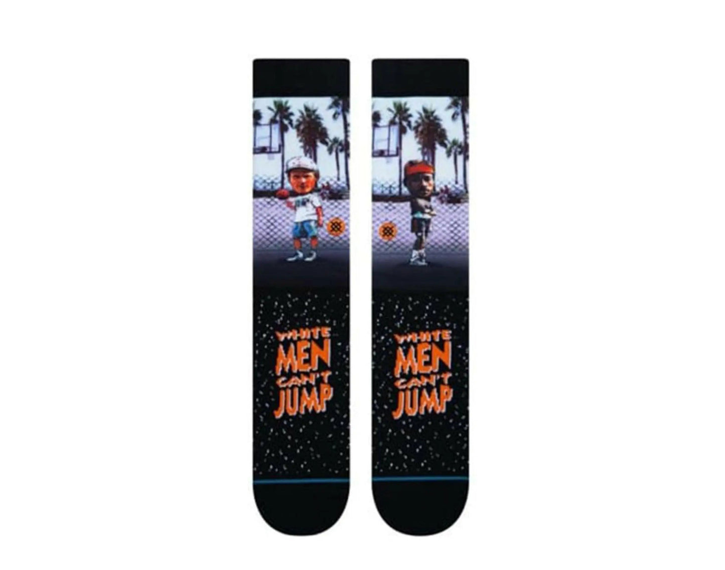 Stance x White Men Can't Jump - Sid And Billy Crew Socks Black