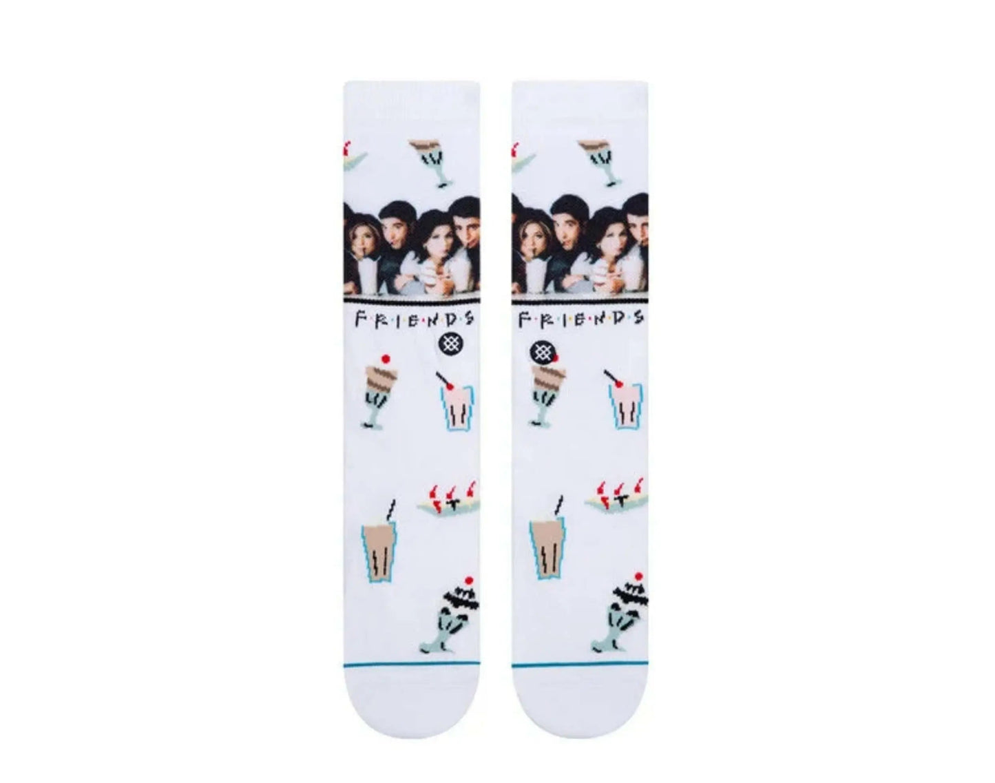 Stance The One With The Diner Friends Crew Socks White
