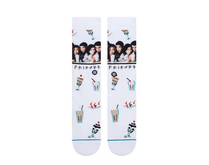 Stance The One With The Diner Friends Crew Socks White