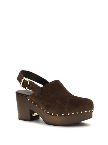 Wedge Clogs Jeannette Chocolate Brown
