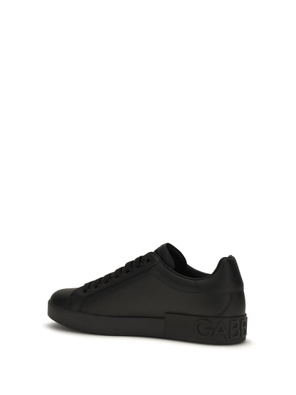 Sneakers Portofino Black Nappa Leather